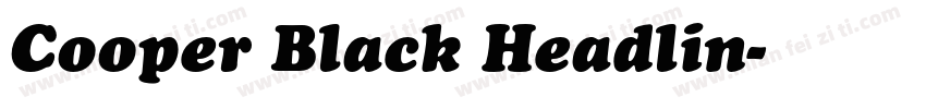 Cooper Black Headlin字体转换
